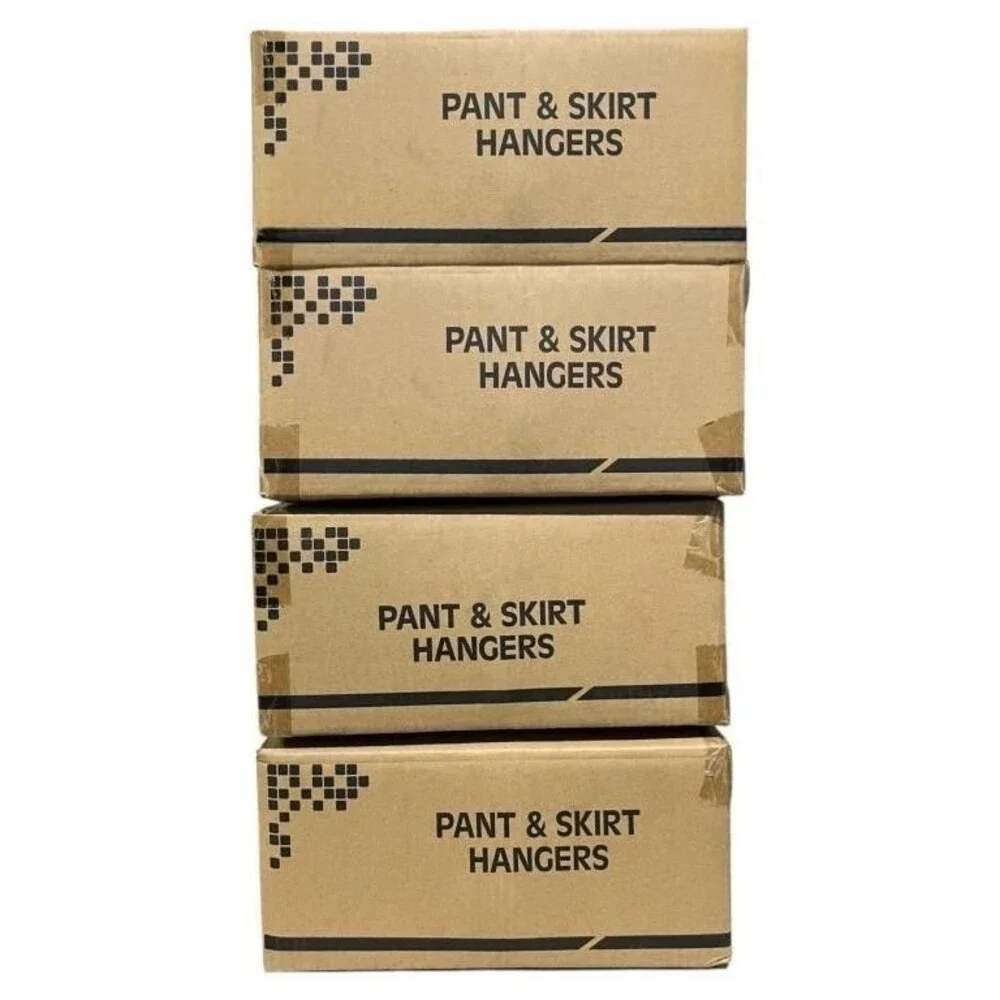 HWAJAN Metal Hangers w/Clips 50 Pack Adjustable Non-Slip for Clothing Heavy Duty
